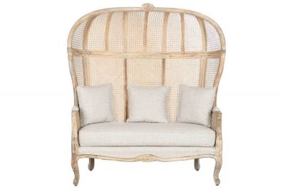 Fotel drewniany sofa Roof Stylized natur z plecionką wiedeńską  - Item International