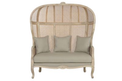 Fotel drewniany sofa Roof Stylized z plecionką wiedeńską