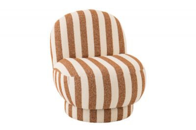 Fotel Lounge Stripes brązowy