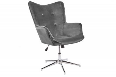 Fotel Lounger regulowany szary - Invicta Interior