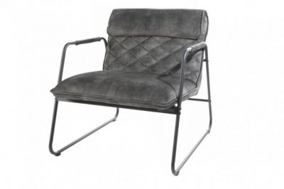 Fotel Mustang Lounger aksamitny szary - Invicta Interior