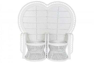 Fotel Peacock Paw Boho biały podwójny - Item International