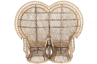 Fotel Peacock Paw Boho natur podwójny - Item International