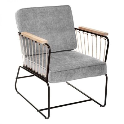 Fotel Retro wire szary