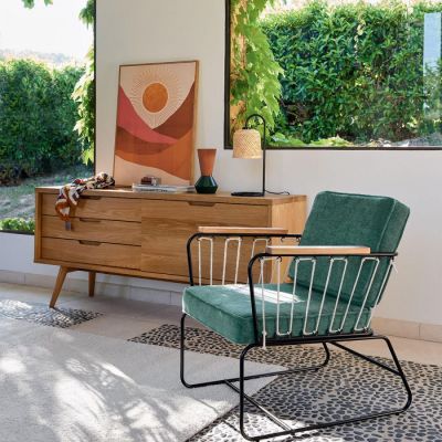 Fotel Retro wire zielony