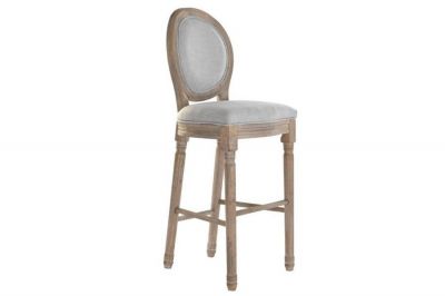 Hoker krzesło barowe Louis Blanche light grey