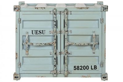 Komoda barek na wino Container niebieska 77 cm  - Item International