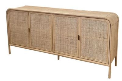 Komoda Boho Luxury z rattanu i drewna 180 cm - Item International