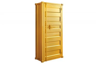 Komoda Container Globetrotter 180 cm sejf złoty - Invicta Interior