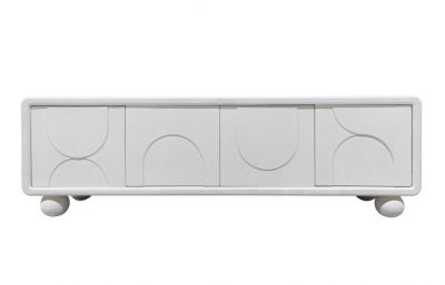 Komoda Japandi 3D RTV pod TV ivory  - Item International
