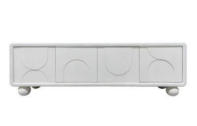 Komoda Japandi 3D RTV pod TV ivory 