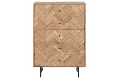 Komoda drewniana Chevron 5 szuflad