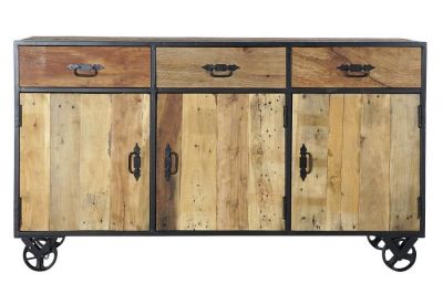Komoda drewniana Loft na kółkach - Item International