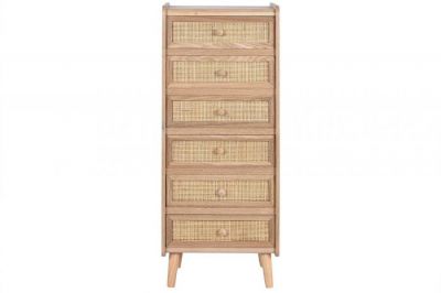 Komoda drewniana Rattan collection z 6 szufladami - Item International