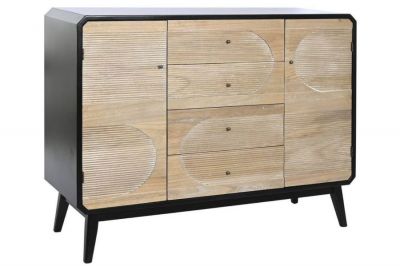 Komoda drewniana Retro round czarna - Item International
