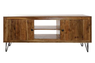 Komoda drewniana RTV Retro look drewno akacjowe - Item International