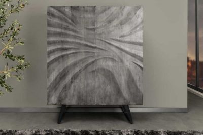 Komoda Hurricane drewno akacjowe szara 120 cm - Invicta Interior