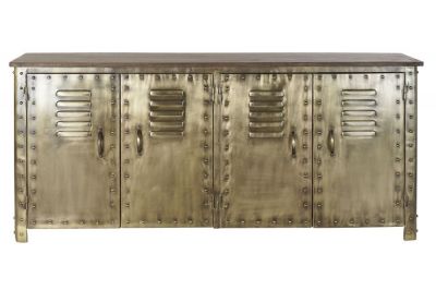 Komoda metalowa Locker Loft złota