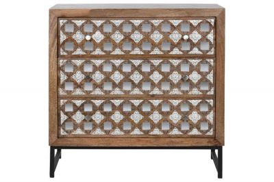 Komoda Mirror 3 szuflady drewno mango - Item International