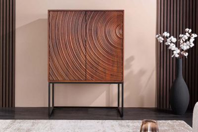 Komoda Orbit 3D 120 cm drewno mango brązowa - Invicta Interior