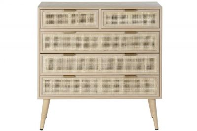 Komoda rattanowa Rotin z plecionką wiedeńską 80 cm - Item International