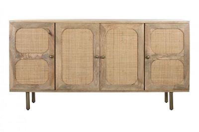 Komoda Retro rattanowa drewno mango Squares - Item International