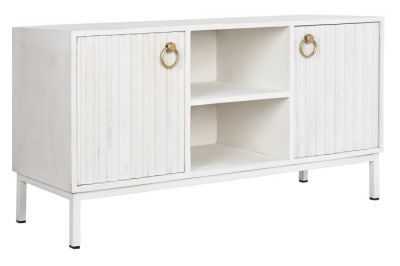 Komoda RTV White Riviera z drewna mango - Item International