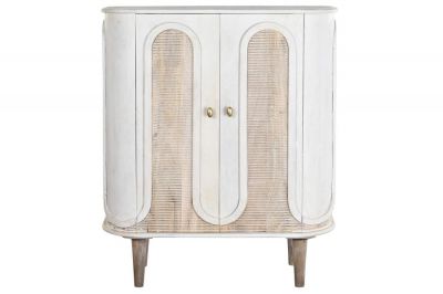 Komoda Wave biała z drewna 90 cm - Item International