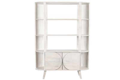 Komoda z półkami Lunaro drewno mango white