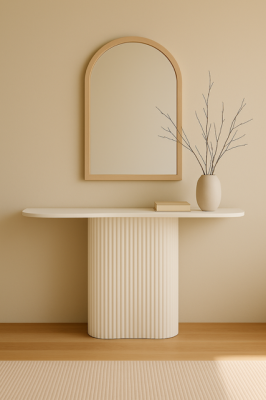 Konsola Blanc Lames biała z lamelami - Item International