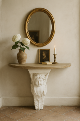 Konsola ścienna Angelique z motywem anioła - Item International