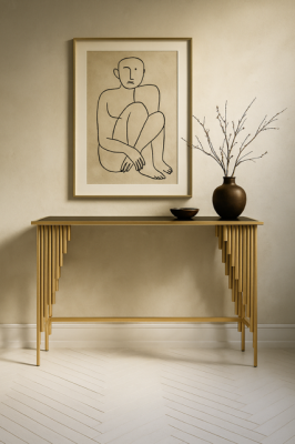 Konsola szklana Elegant złota - Item International