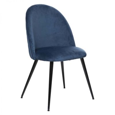 Krzesło Ava aksamitne niebieskie - Atmosphera