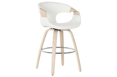 Krzesło barowe hoker drewniany Mello Lounge białe - Item International