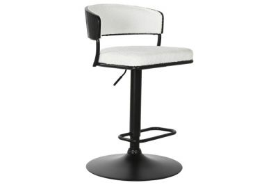 Krzesło barowe hoker Elegant boucle białe - Item International