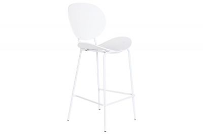 Krzesło barowe hoker retro Round biały - Item International