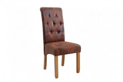 Krzesło Casa pikowane whisky brązowe - Invicta Interior