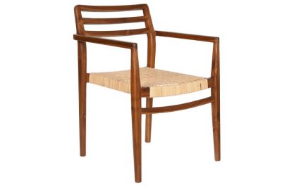 Krzesło drewniane Alora z rattanem - Item International