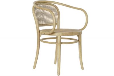 Krzesło drewniane gięte Vintage rattanowe natur - Item International