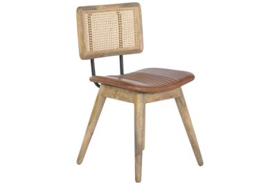 Krzesło drewniane Icon Cane skórzane 