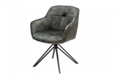 Krzesło Euphoria aksamitne obrotowe ciemnozielone - Invicta Interior