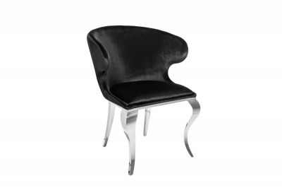 Krzesło Fotel Modern Barock II czarne  - Invicta Interior