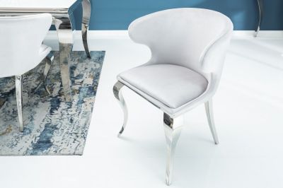 Krzesło Fotel Modern Barock II szare  - Invicta Interior