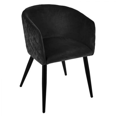 Krzesło Gala aksamitne czarne - Atmosphera