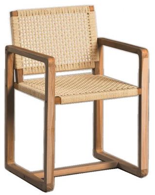 Krzesło Modern Classic rattanowe z podłokietnikami
