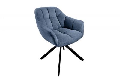 Krzesło Papillon obrotowe niebieskie - Invicta Interior