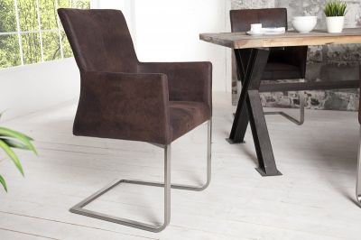 Krzesło Samson Komfort brązowe   - Invicta Interior