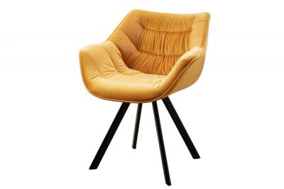 Krzesło The Dutch Comfort żółty musztardowy - Invicta Interior