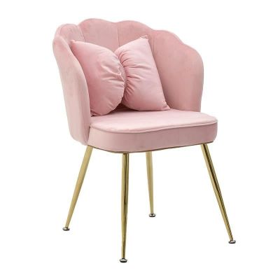 Krzesło z kokardą aksamitne różowe