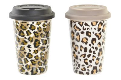 Kubek z pokrywką Panther 2 szt